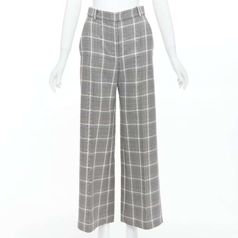 Stella McCartney Pleats Cropped Pants Grey Wool Very good condition - Front View