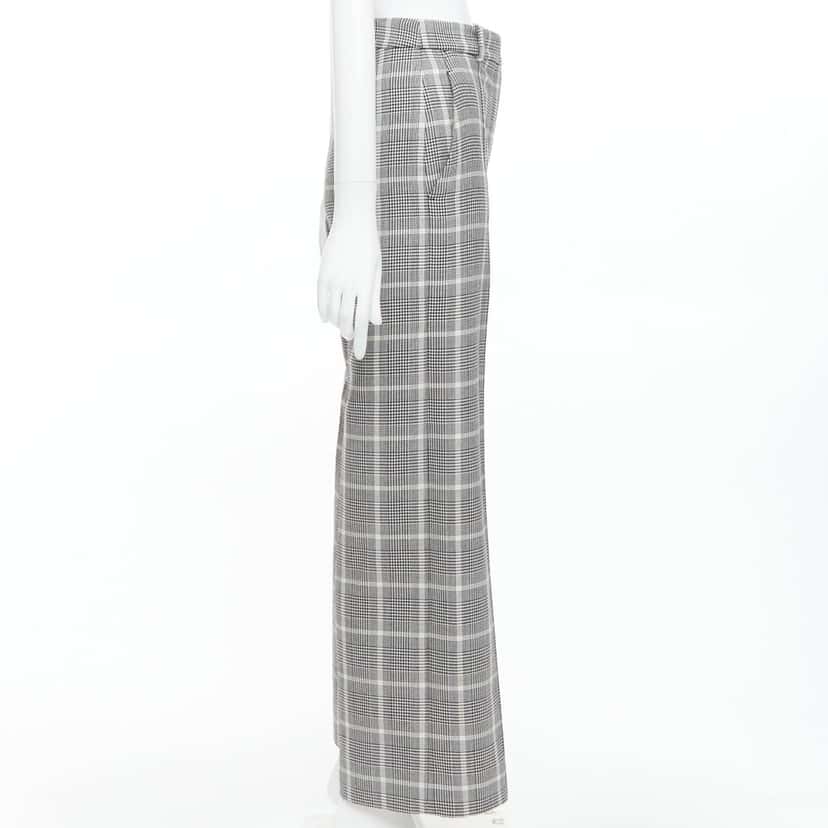 Stella McCartney Pleats Cropped Pants Grey Wool Very good condition - Model View