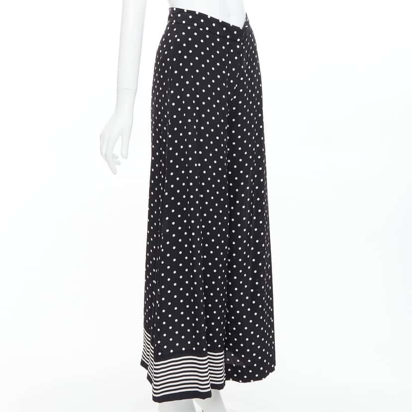 Stella McCartney Polka Dot Pants Black Silk Very good condition - Inside View