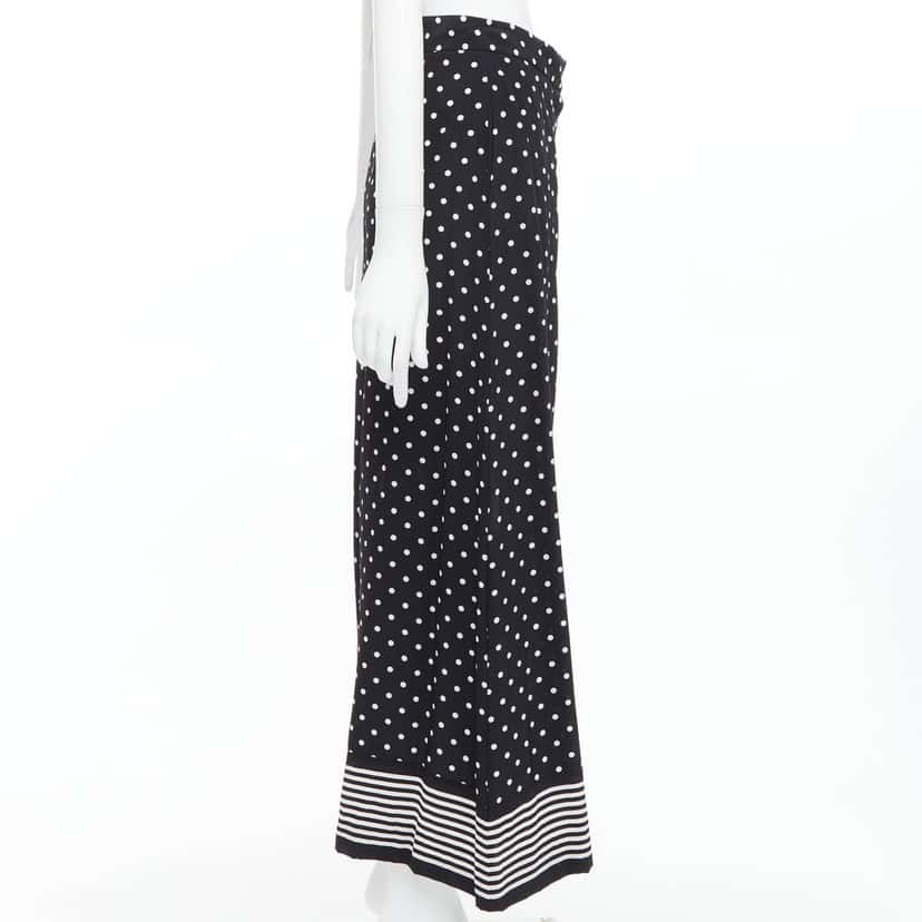 Stella McCartney Polka Dot Pants Black Silk Very good condition - Model View