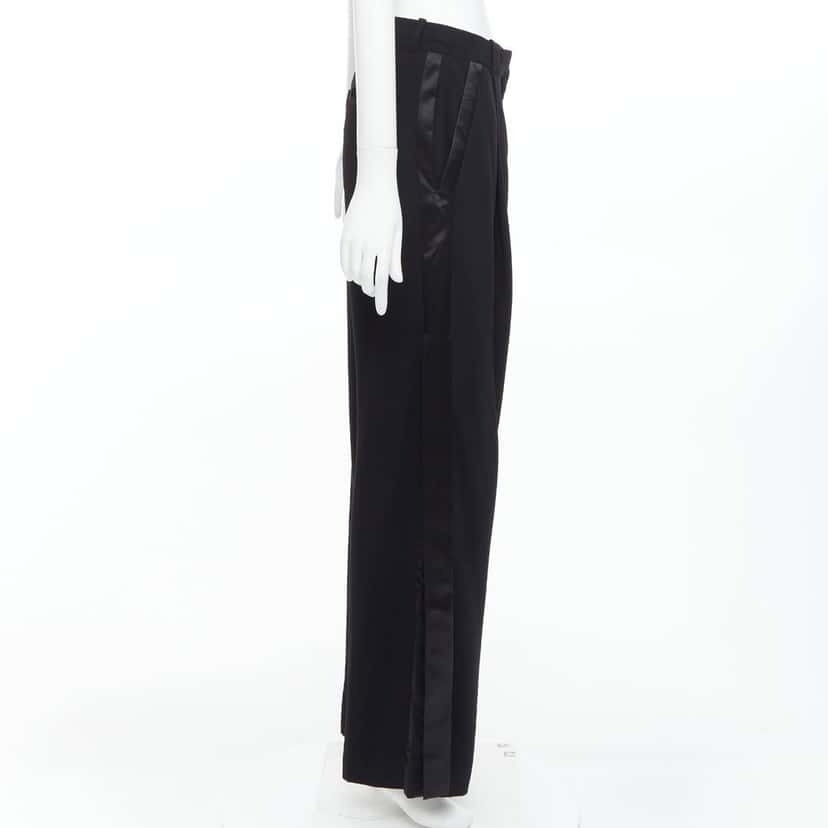 Givenchy Fringe Wide Pants Black Viscose Very good condition - Model View