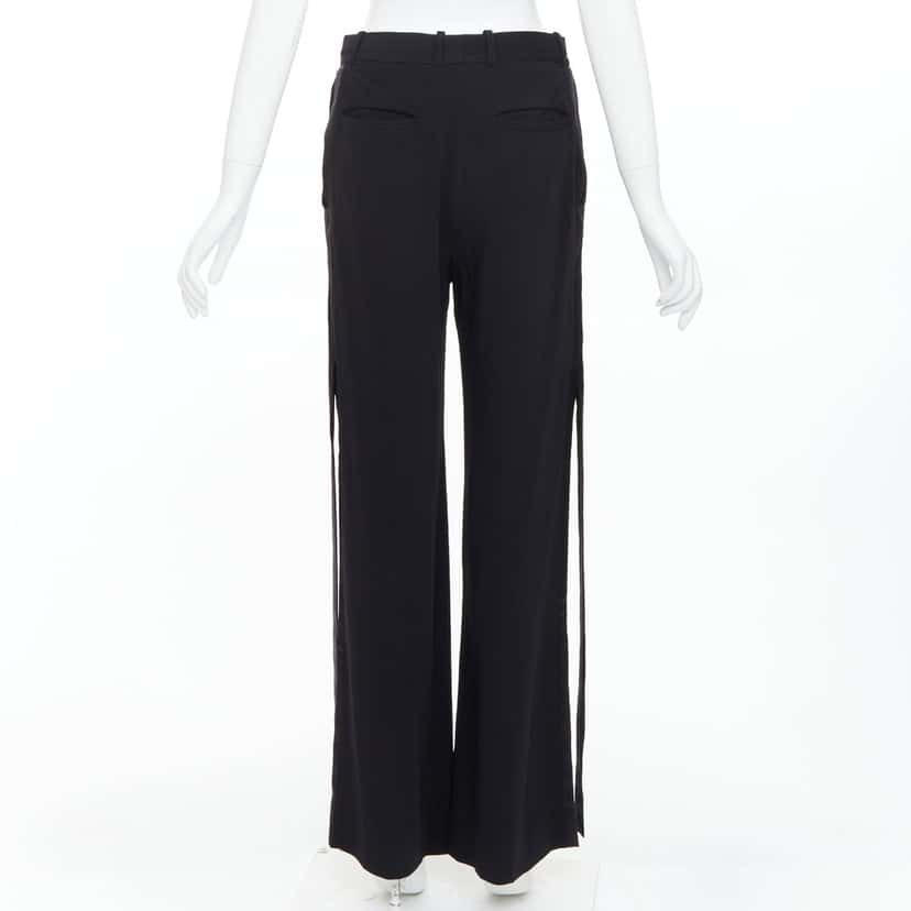 Givenchy Fringe Wide Pants Black Viscose Very good condition - Box View