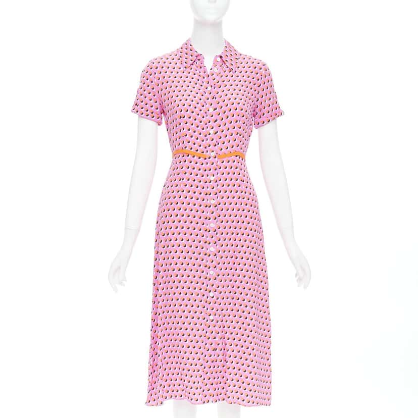 Diane von Furstenberg Georgia Pink Silk Very good condition - Front View