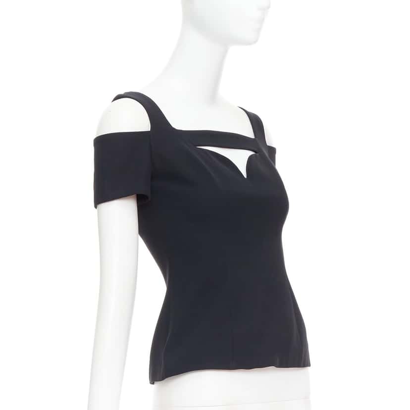 Alexander McQueen Cold Shoulder Top Black Very good condition - Inside View