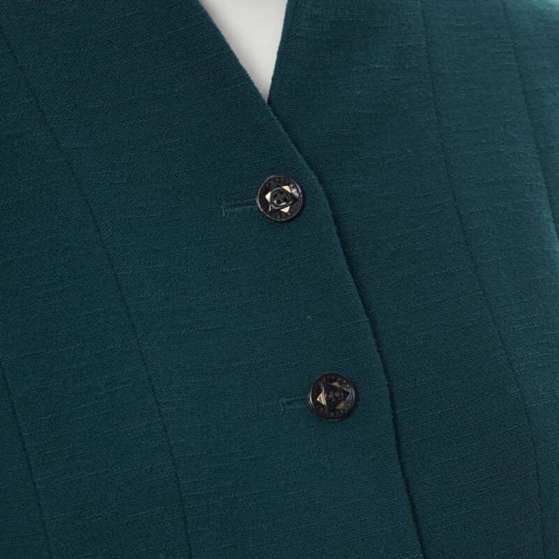 Karl Lagerfeld Wool tweed blazer Green Wool Very good condition - Back View