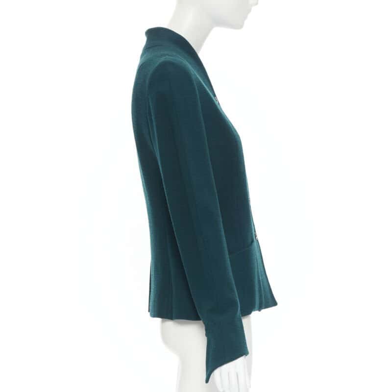 Karl Lagerfeld Wool tweed blazer Green Wool Very good condition - Box View