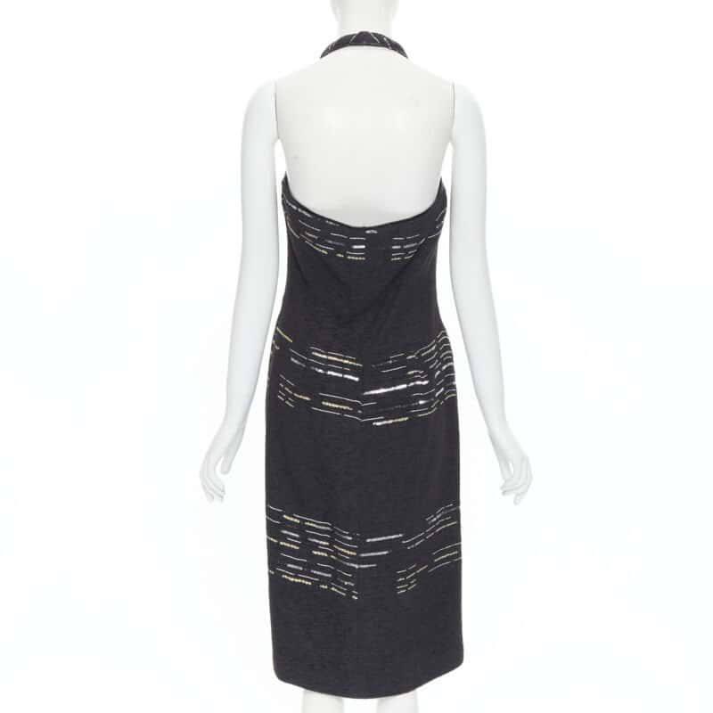 Luisa Beccaria Tweed dress Black Cotton Never worn - Box View