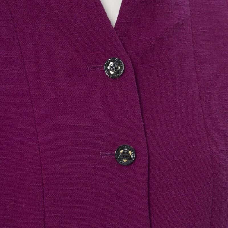 Karl Lagerfeld Graphic Blazer Skirt Purple Wool Very good condition - Back View