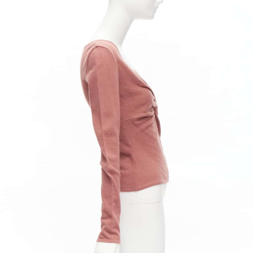VALENTINO GARAVANI Twist Front Sweater Pink Wool Never worn - Model View