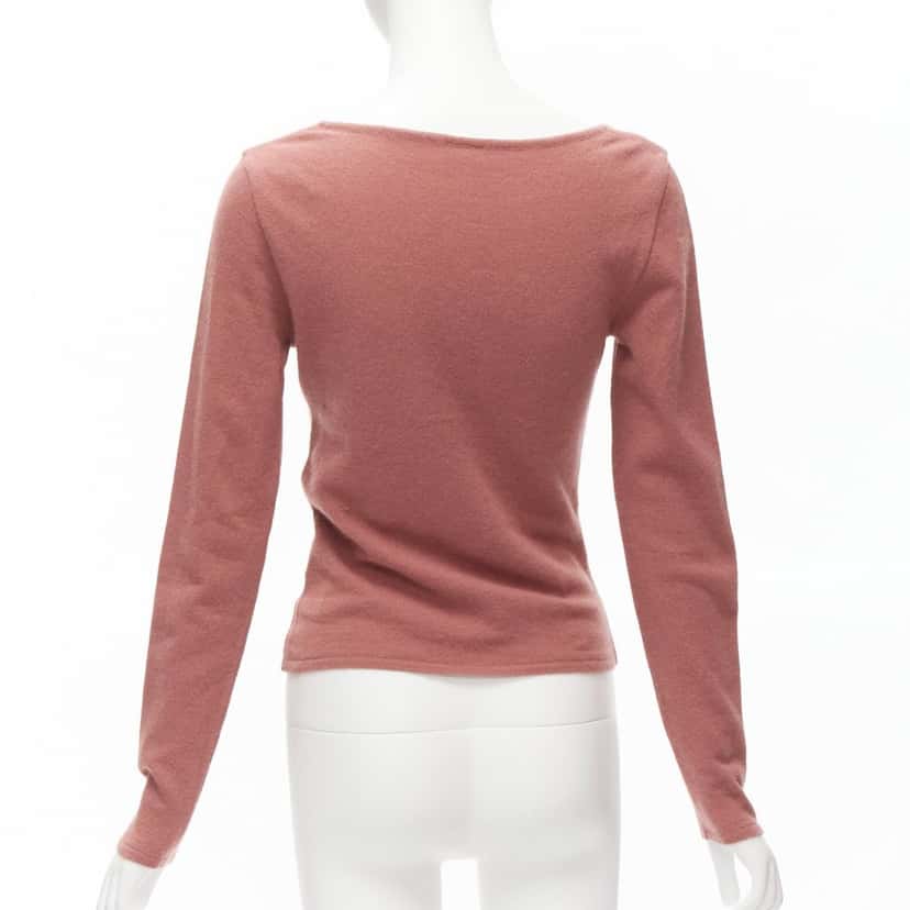 VALENTINO GARAVANI Twist Front Sweater Pink Wool Never worn - Box View