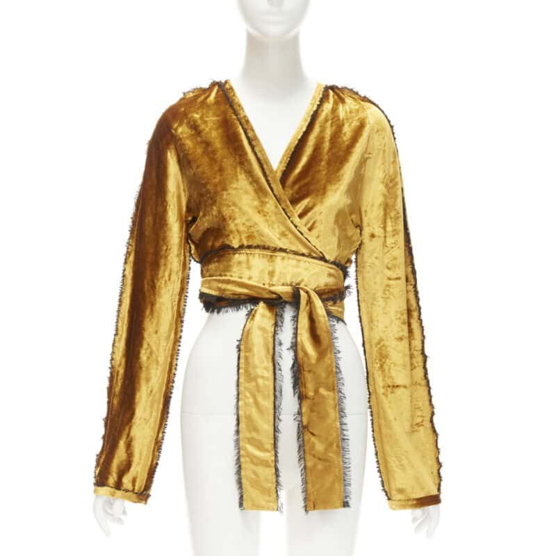 Sid Neigum Velvet Wrap Kimono Gold Velvet Never worn - Front View