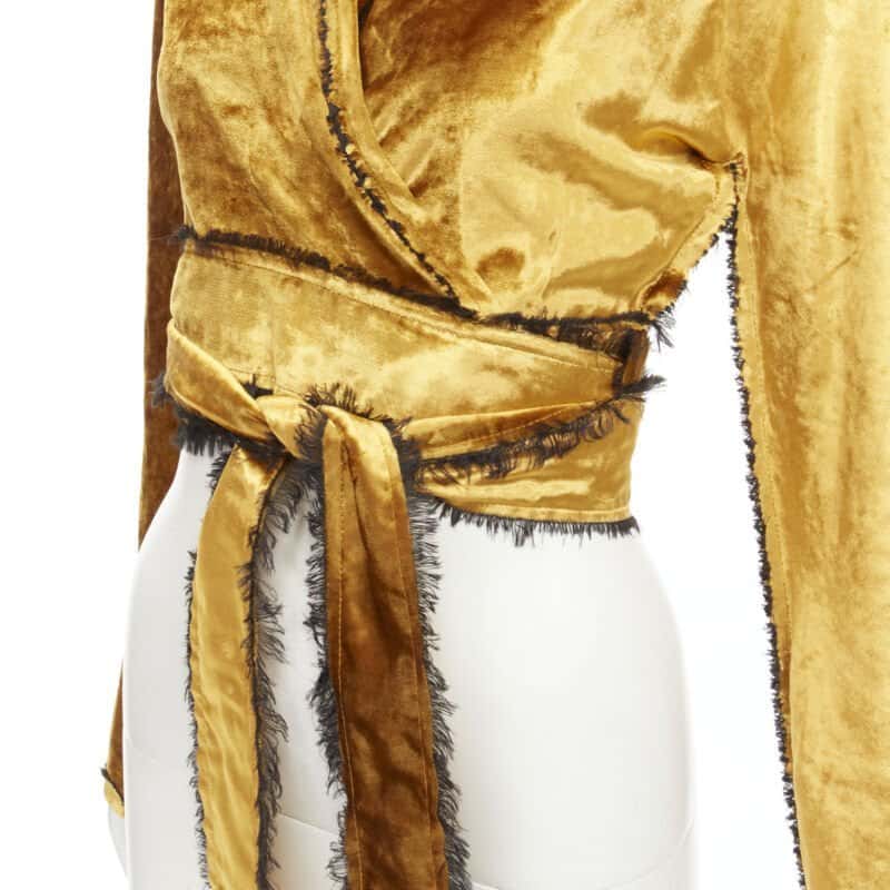 Sid Neigum Velvet Wrap Kimono Gold Velvet Never worn - Back View