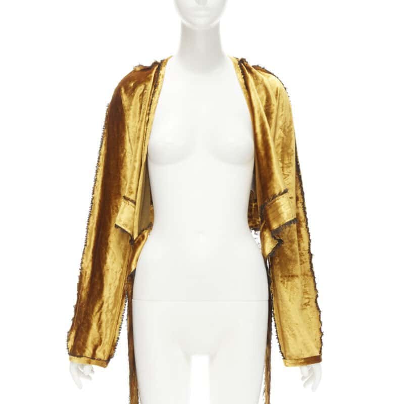 Sid Neigum Velvet Wrap Kimono Gold Velvet Never worn - Inside View