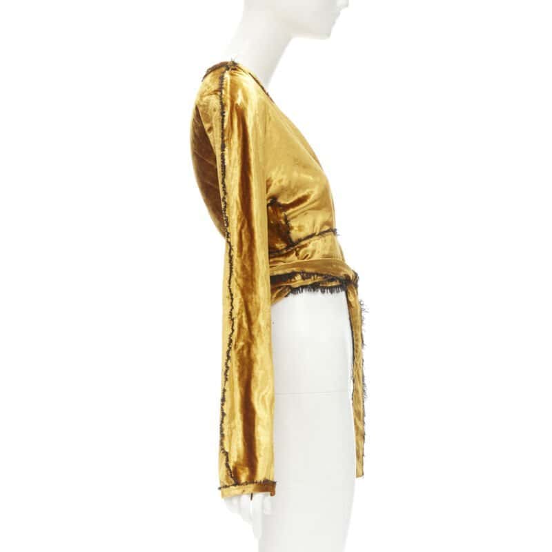 Sid Neigum Velvet Wrap Kimono Gold Velvet Never worn - Box View