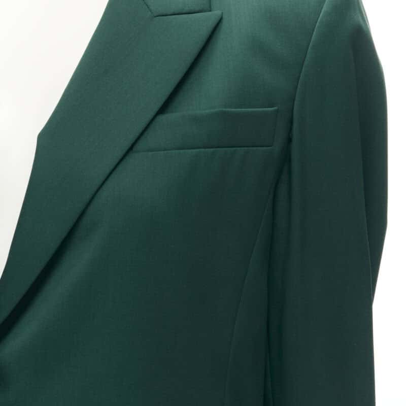 Ryan Roche Wool Button Blazer Green Wool Never worn - Back View