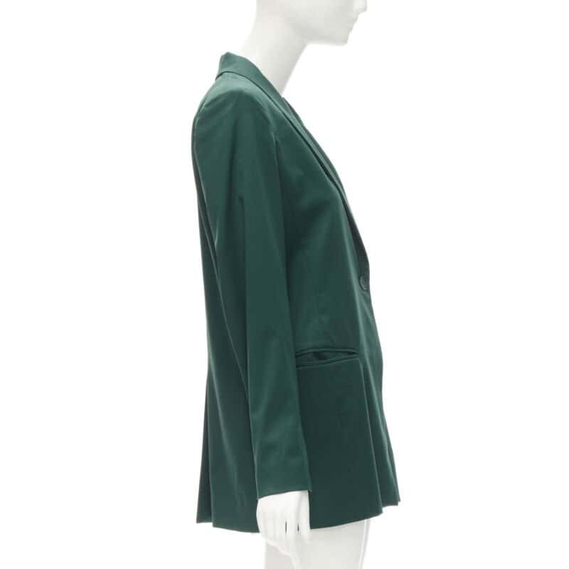 Ryan Roche Wool Button Blazer Green Wool Never worn - Model View
