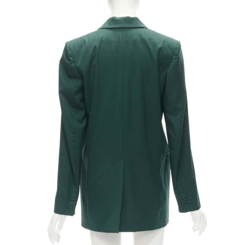 Ryan Roche Wool Button Blazer Green Wool Never worn - Box View