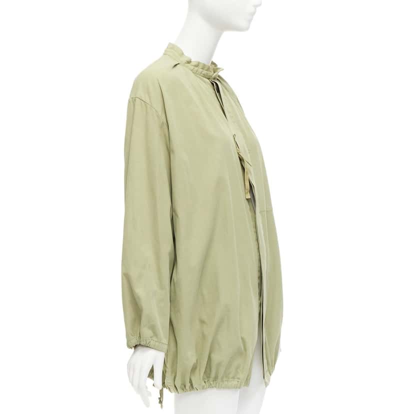 OTHER BRAND Green Drawstring Parka Green Cotton Very good condition - Model View