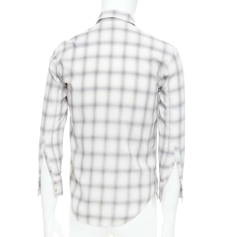 Saint Laurent Snap Button Shirt Grey Polyester Very good condition - Box View