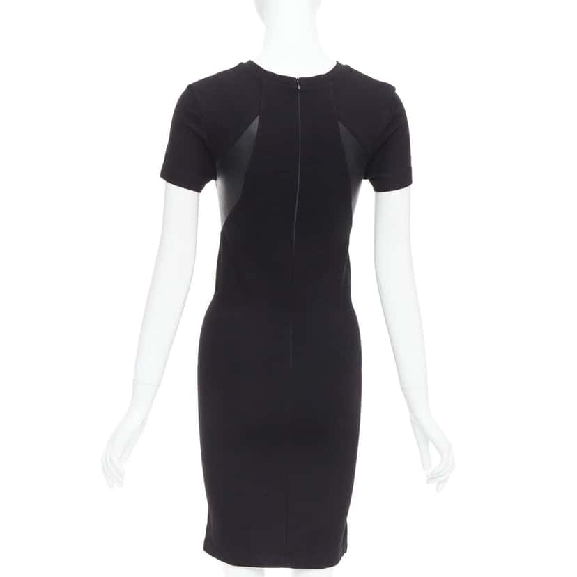MCQ Leather Bodycon Dress Black Polyester Very good condition - Box View
