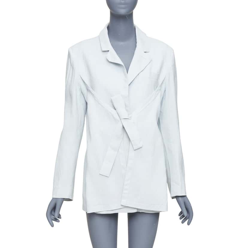 Jacquemus Hemp Wool Blazer Blue Fair condition - Front View
