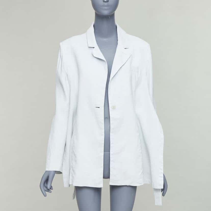 Jacquemus Hemp Wool Blazer Blue Fair condition - Inside View