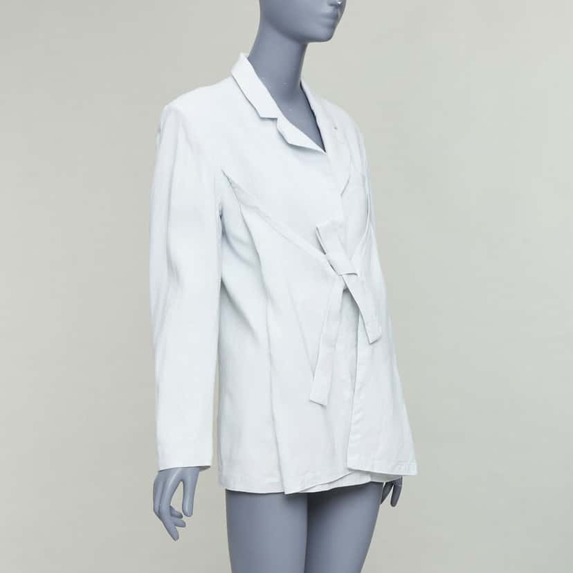 Jacquemus Hemp Wool Blazer Blue Fair condition - Model View