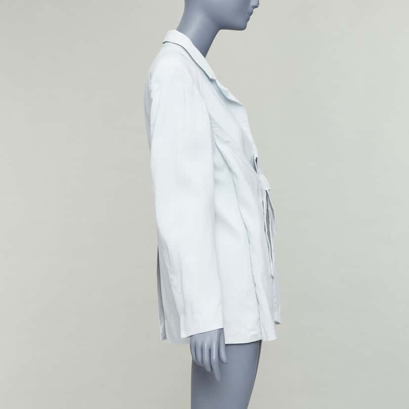 Jacquemus Hemp Wool Blazer Blue Fair condition - Box View