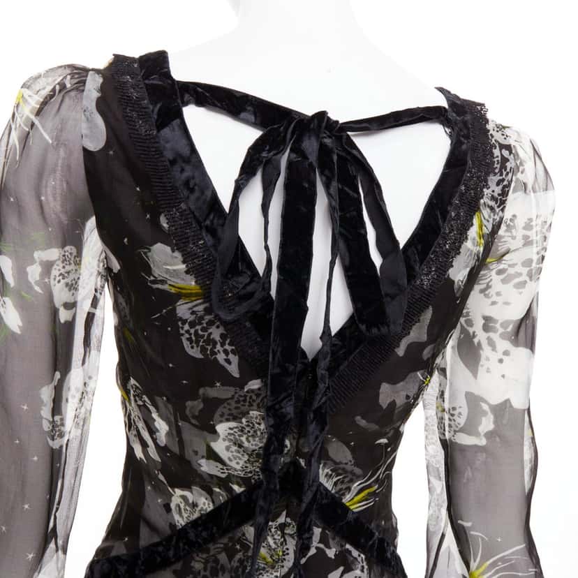 Erdem Makayla Black Silk Never worn, with tag - Back View