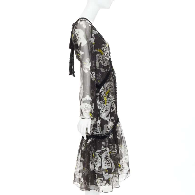 Erdem Makayla Black Silk Never worn, with tag - Model View