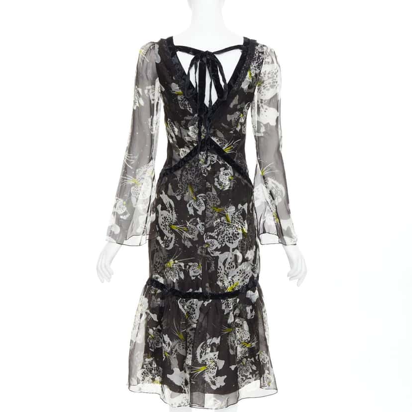 Erdem Makayla Black Silk Never worn, with tag - Box View