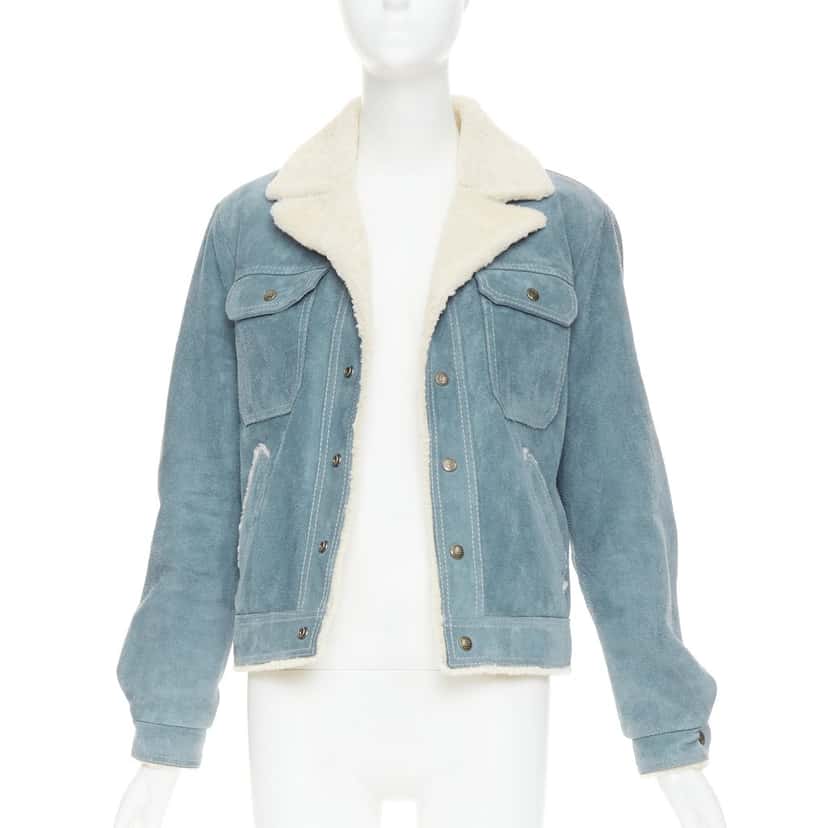 Saint Laurent Product Blue Suede Fair condition - Back View