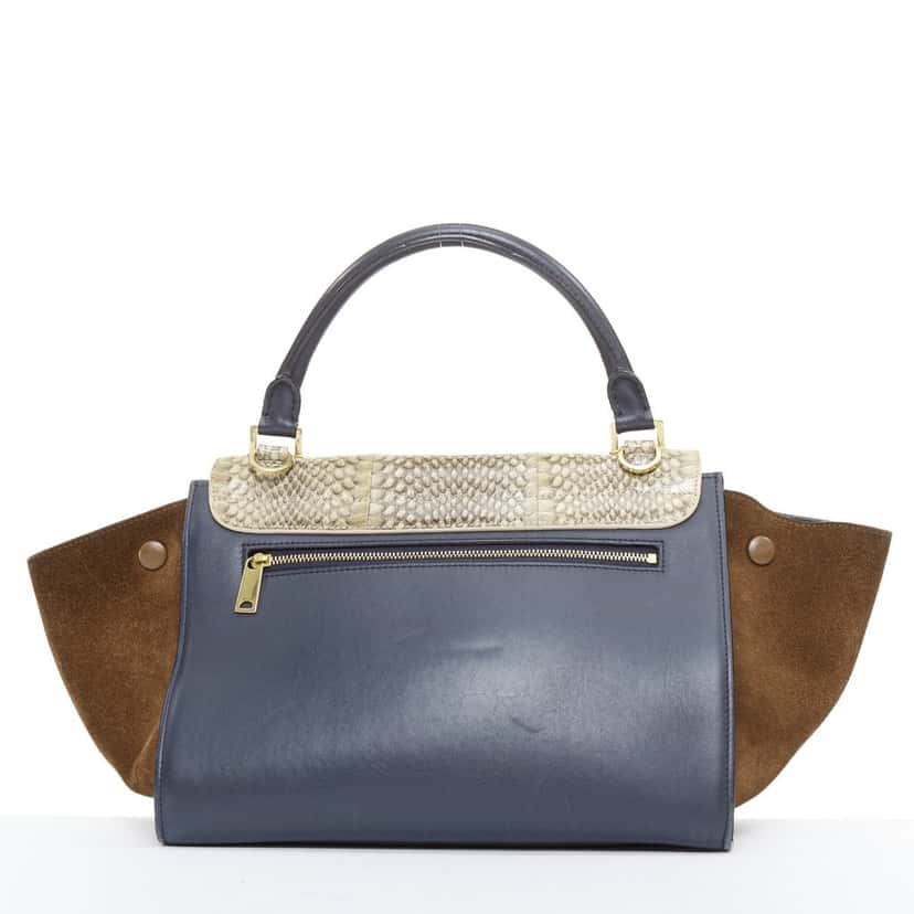 Celine Trapeze Navy Leather Good condition - Box View