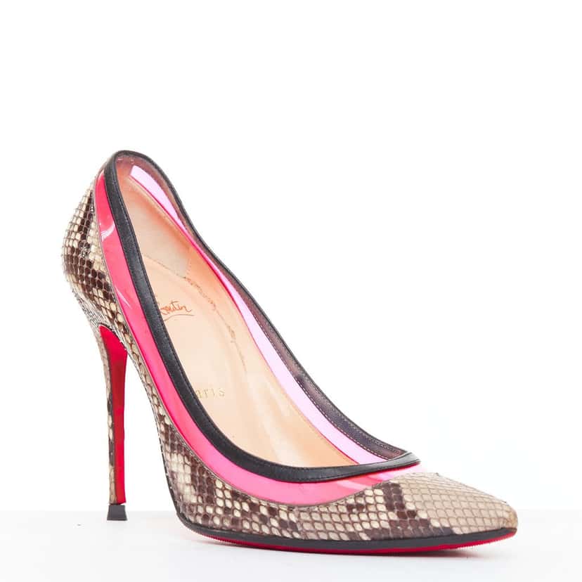 Christian Louboutin Paulina Beige Leather Very good condition - Back View