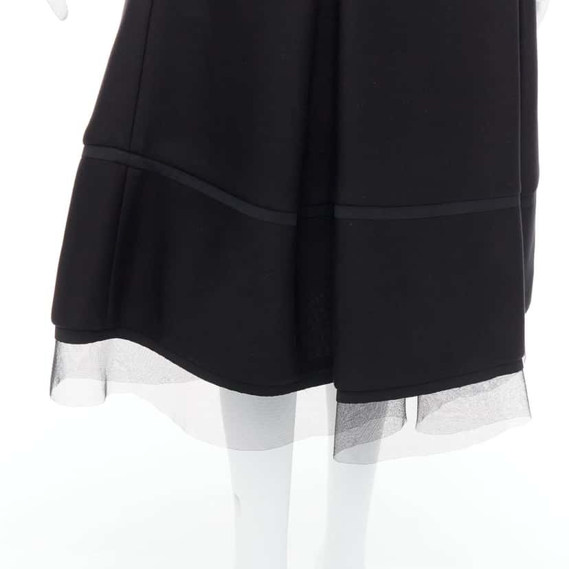 Donna Karan Scuba Tulle Skirt Black Polyester Never worn - Back View
