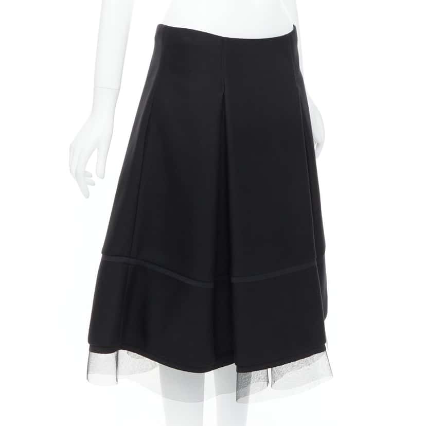 Donna Karan Scuba Tulle Skirt Black Polyester Never worn - Inside View