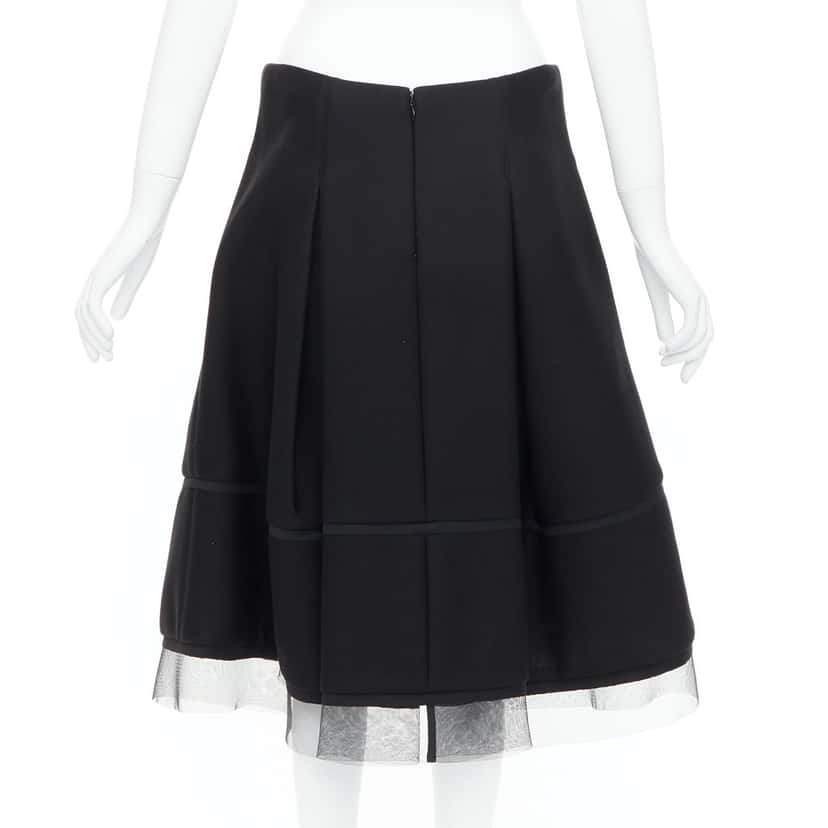 Donna Karan Scuba Tulle Skirt Black Polyester Never worn - Box View
