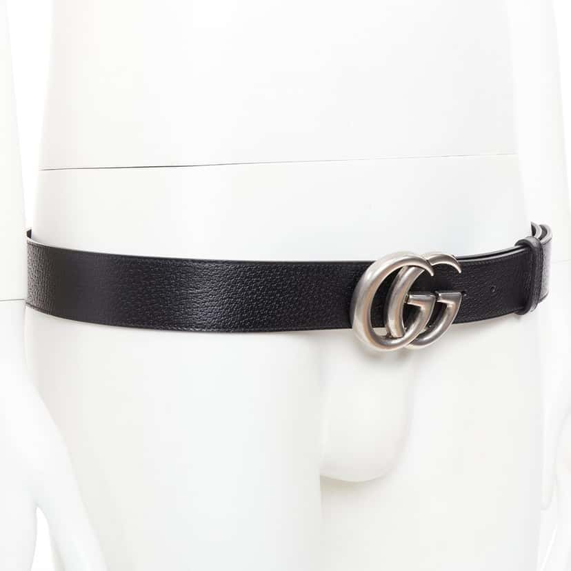 Gucci GG Marmont wide belt Black Leather Very good condition - Inside View