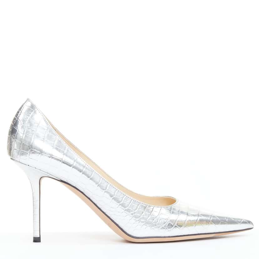 Jimmy Choo Love Silver Leather Good condition - Front View
