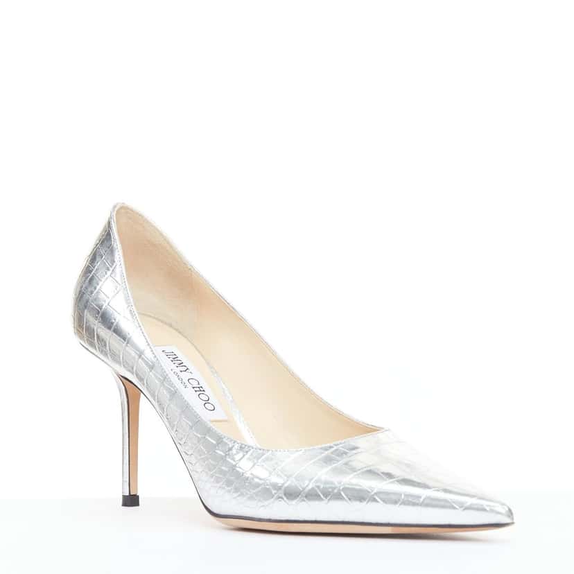 Jimmy Choo Love Silver Leather Good condition - Back View