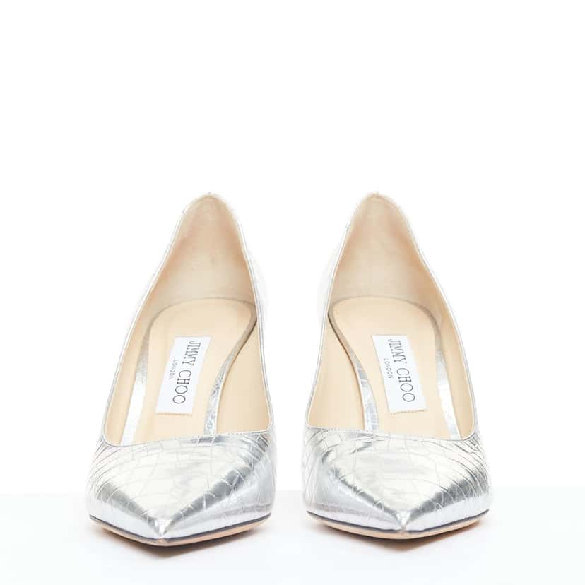 Jimmy Choo Love Silver Leather Good condition - Inside View