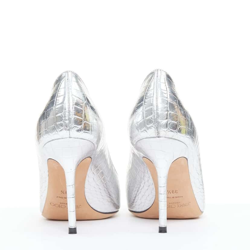 Jimmy Choo Love Silver Leather Good condition - Box View