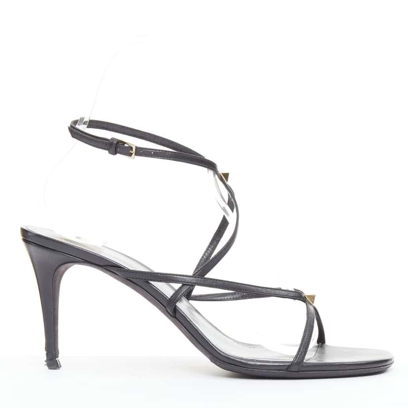 VALENTINO GARAVANI Rockstud Black Leather Fair condition - Front View