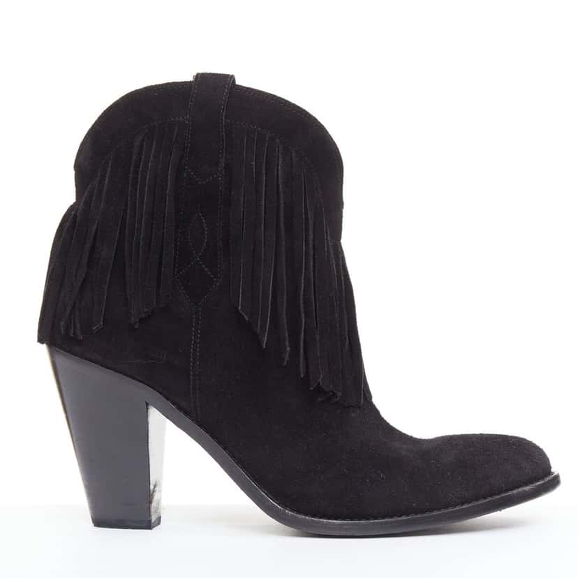 Saint Laurent Curtis 80 Black Suede Good condition - Front View