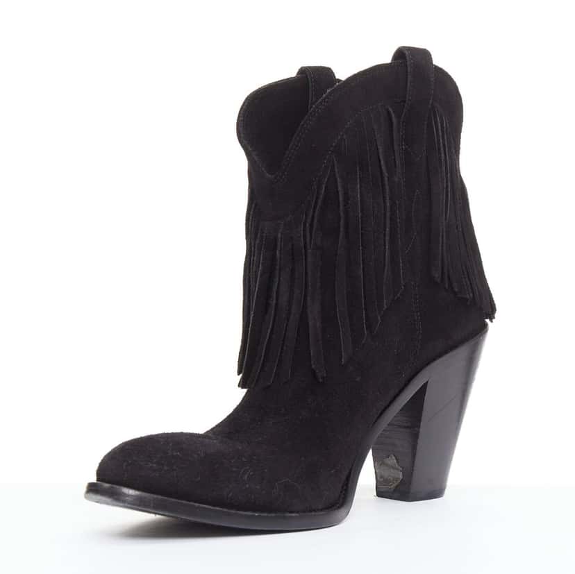 Saint Laurent Curtis 80 Black Suede Good condition - Model View