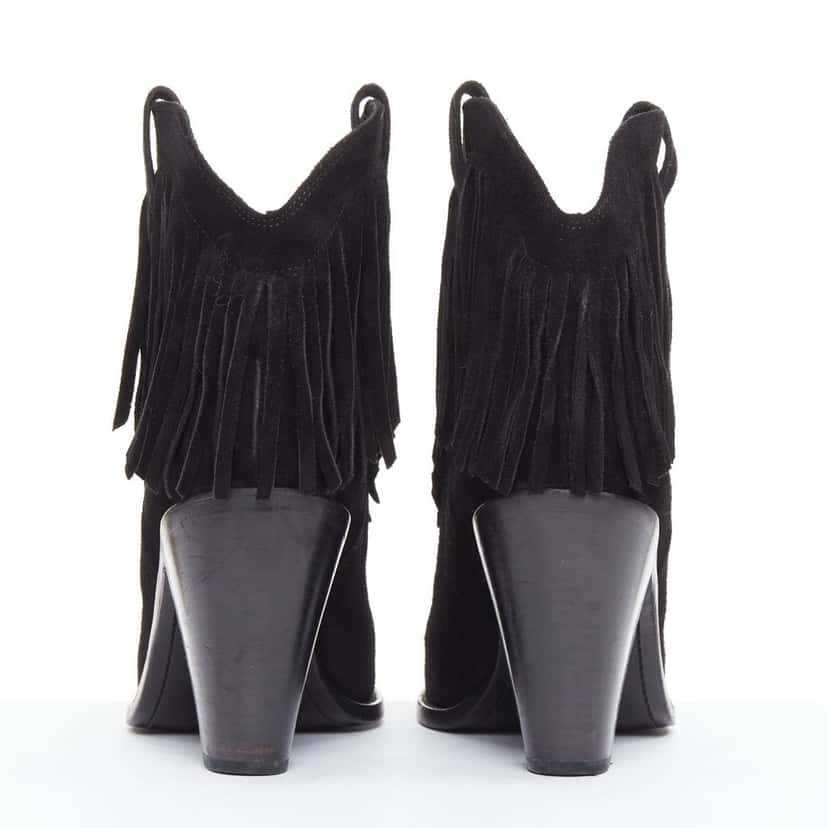 Saint Laurent Curtis 80 Black Suede Good condition - Box View