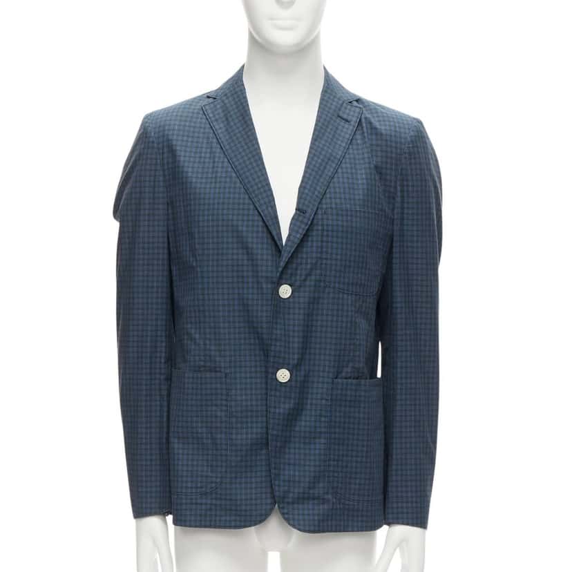 Junya Watanabe Checked Casual Blazer Green Cotton Never worn - Front View