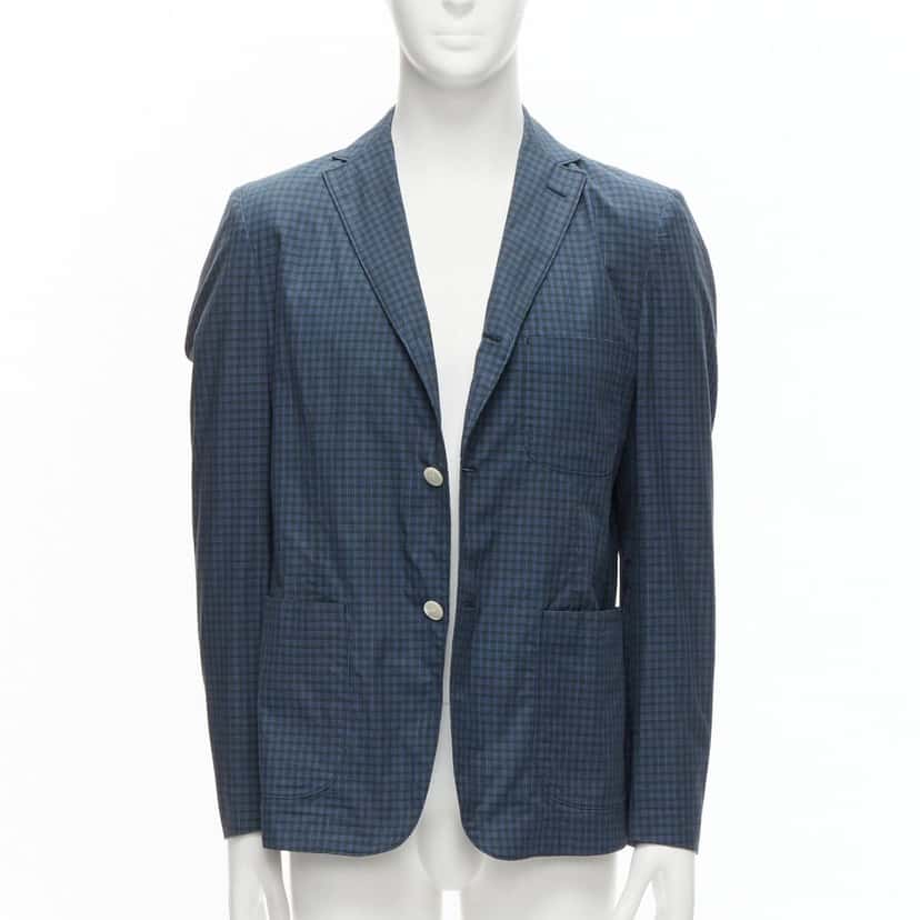 Junya Watanabe Checked Casual Blazer Green Cotton Never worn - Inside View