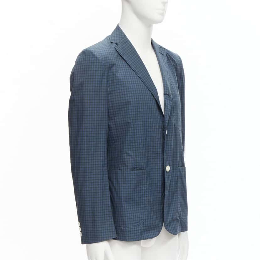 Junya Watanabe Checked Casual Blazer Green Cotton Never worn - Model View