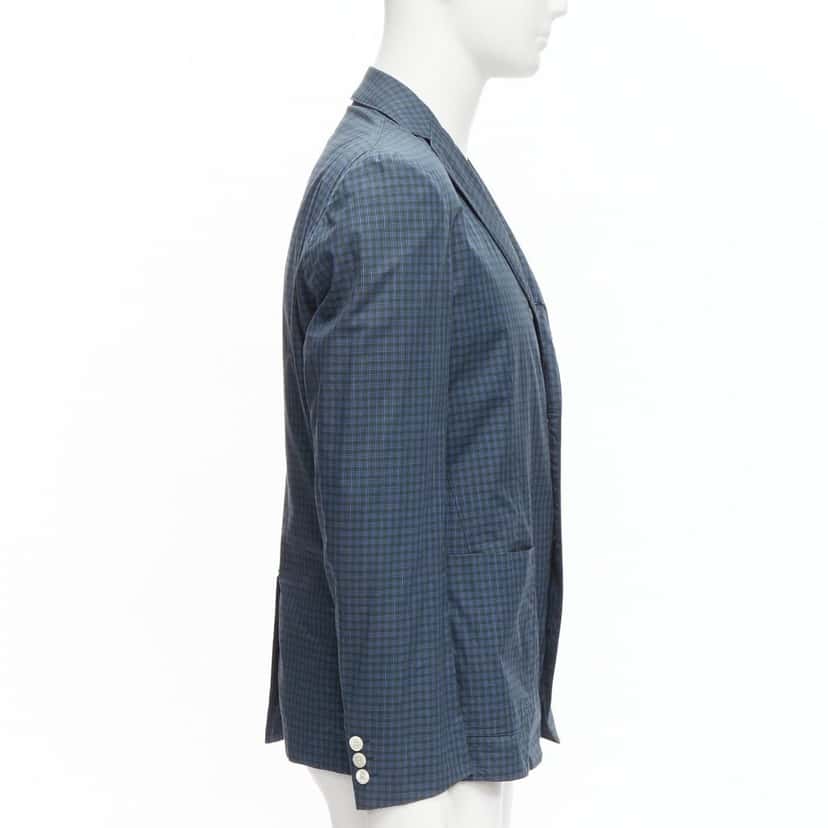 Junya Watanabe Checked Casual Blazer Green Cotton Never worn - Box View